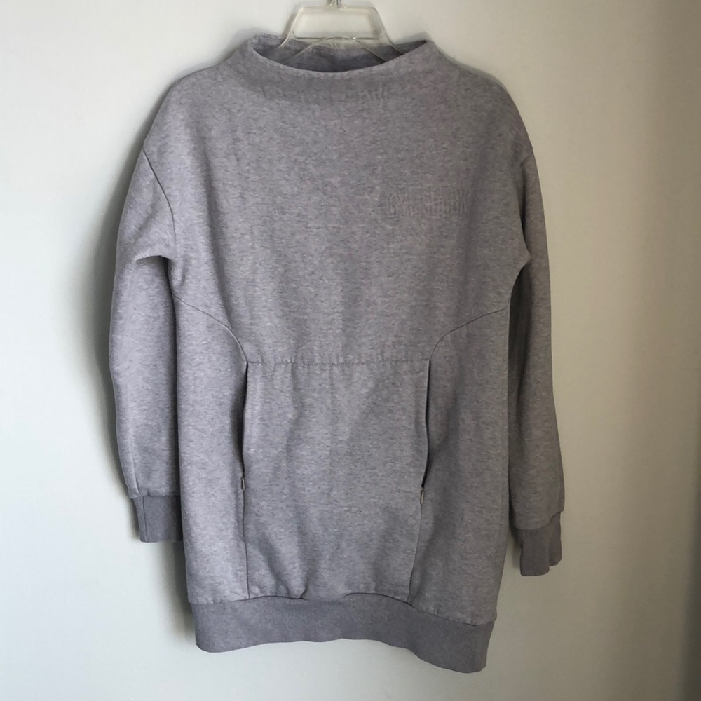 Gym Shark Gray Hoodie So Soft Jumper Pullover